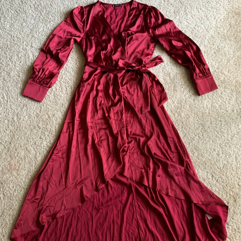 Shein High Low wrap dress💃🏻